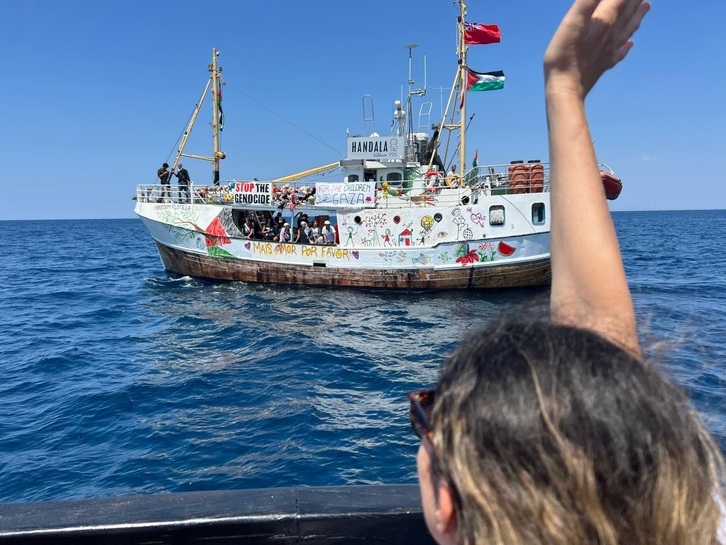 El buque «Handala» de la Flotilla de la Libertad  zarpó desde Gallipoli (Italia) el 20 de julio