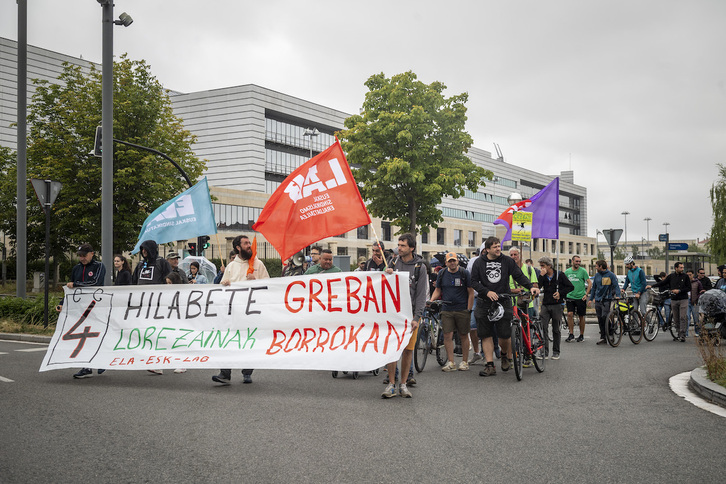 Movilización de los trabajadores de Enviser en Gasteiz.