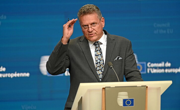 El comisario europeo de Comercio, Maros Sefcovic, defendió el acuerdo arancelario.