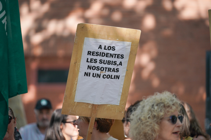 Detalle de un cartel en una de las protestas de las trabajadoras.