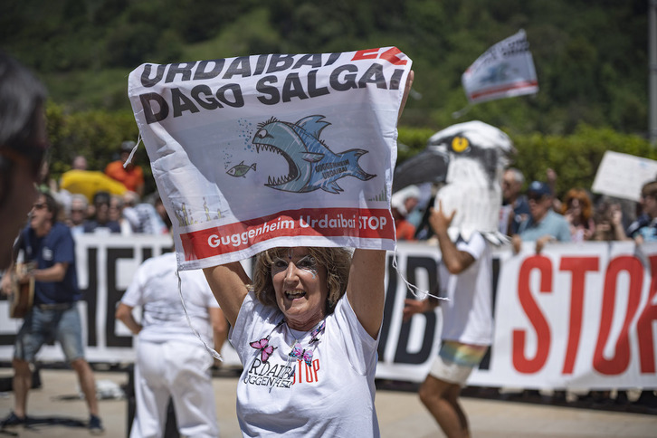 Guggenheim Urdaibai proiektuaren aurkako mobilizazioetako bat.