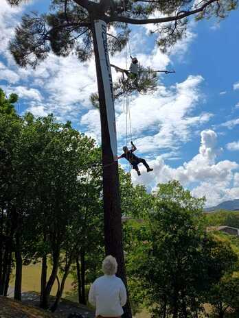 El ecologista kurdo ha subido a un árbol del parque Artaza.