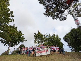 Un momento de la concentración celebrada en apoyo al ecologista kurdo ‘Mapuche’.