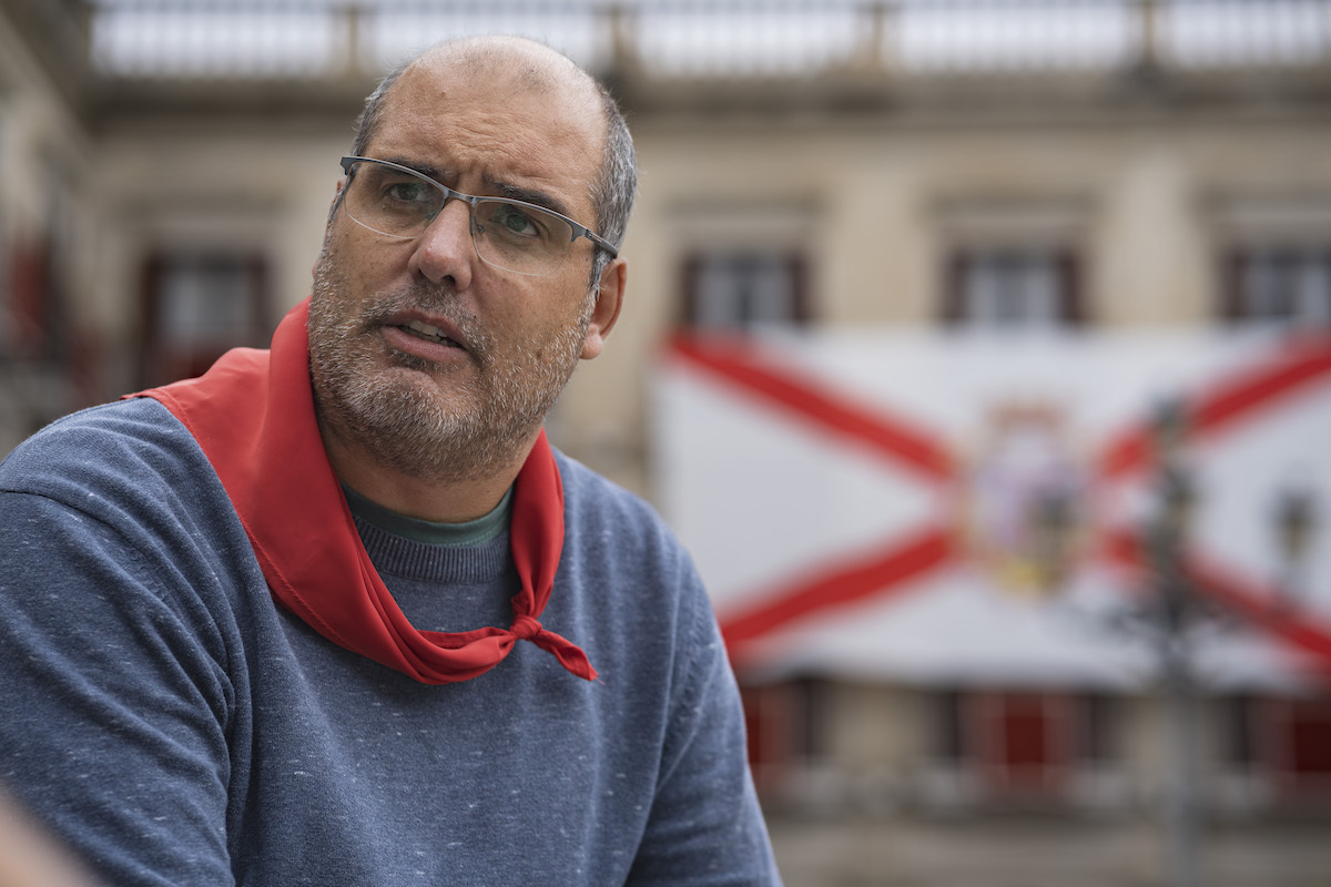 Sergio González durante la entrevista. (Aritz LOIOLA/FOKU) Sergio González durante la entrevista. (Aritz LOIOLA/FOKU)