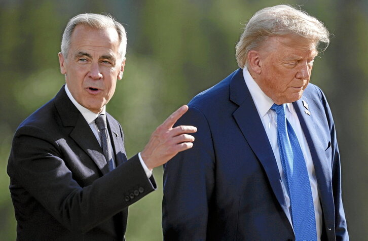 Carney y Trump, durante la reunión del G7 a mediados del pasado junio.