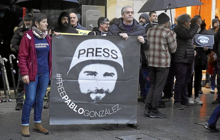 Concentración por Pablo González cuando se encontraba encarcelado.