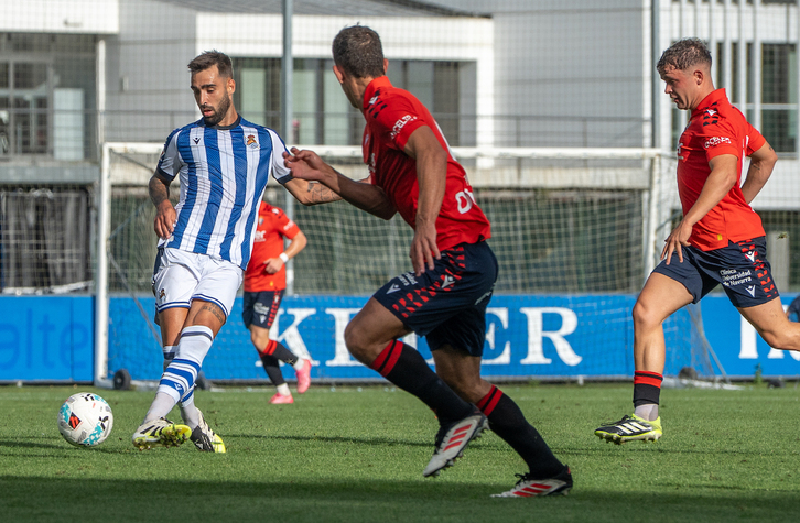 Osambela y Mauro, los dos Promesas que más cerca están de quedarse en el primer equipo con Lisci, en Zubieta.