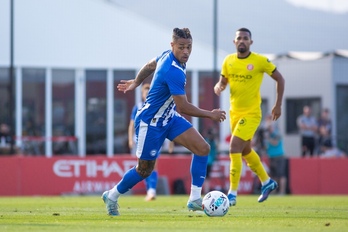 Mariano, 1-0 porrotoean amaitutako Gironaren aurkako lagunartekoan.
