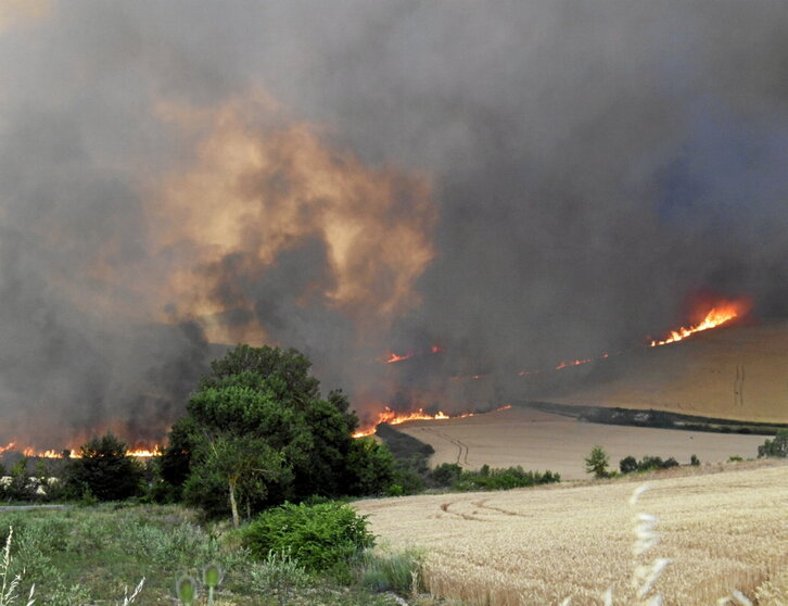 Imagen de archivo de un incencio en Erreniega.