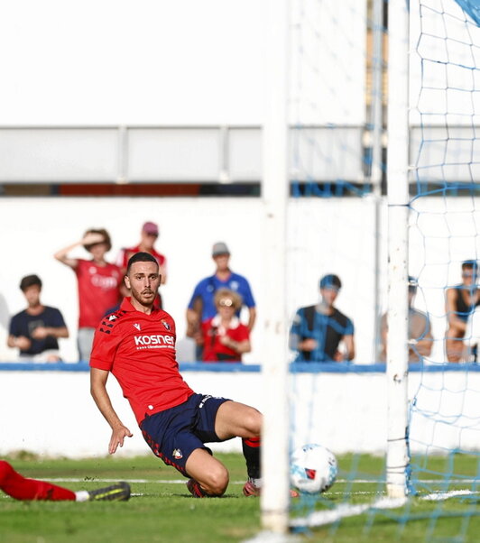 El 1-0 de Raúl García de Haro ante el Mirandés.