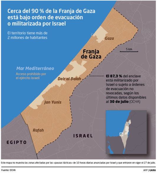 El mapa actual de la ocupación.