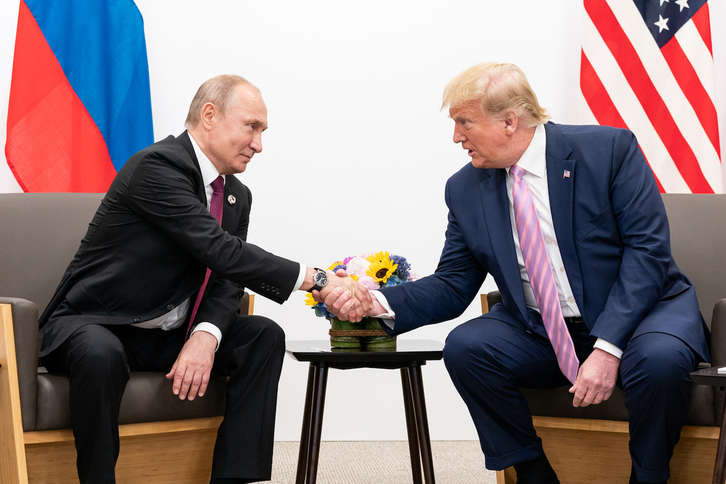 Putin y Trump, en una reunión en 2019, durante el anterior mandato del estadounidense.