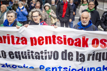 Movilización de pensionistas en Gasteiz.