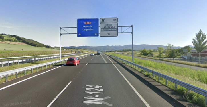 El siniestro se ha producido en la N-124 al paso por Berantevilla.