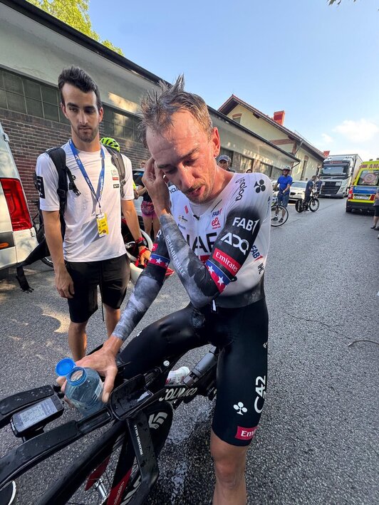 McNulty, nada más finalizar la crono del Tour de Polonia.