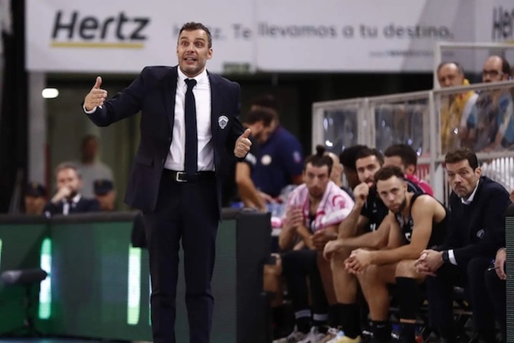 Paolo Galbiati, en plena tensión en la Eurocup con Trento.