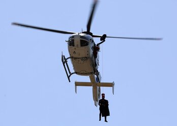 El helicóptero de la Ertzaintza, en una intervención anterior.