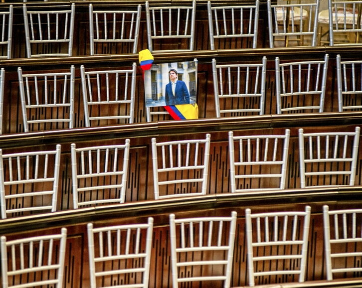 Fotografía de Uribe Turbay en el Congreso.