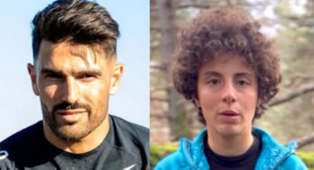 El suspendido, en una foto de sus redes sociales, y la acosada, en el vídeo en que hizo pública su denuncia.