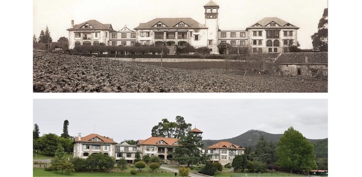 Imágenes de la evolución del Conjunto Monumental de la Colonia Infantil Nuestra Señora de Begoña.