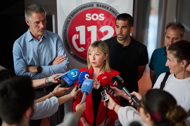 La consejera López, informando de un incendio en junio.