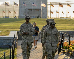 Miembros de la Guardia Nacional, en Washington.