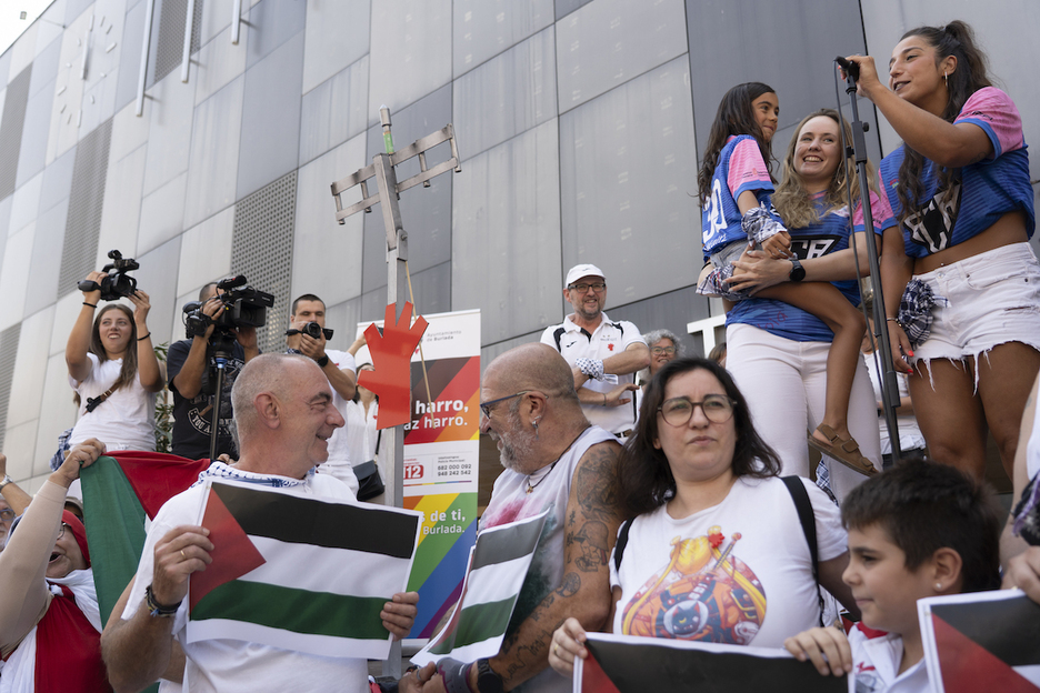 Gaza, reivindicación incesante en las fiestas vascas. Gaza, reivindicación incesante en las fiestas vascas.