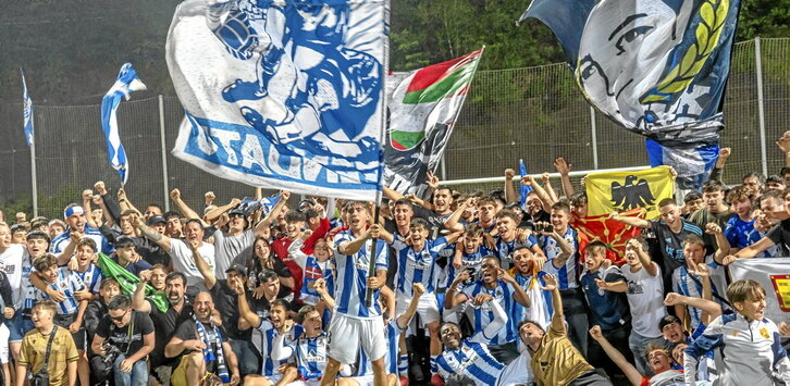 El ascenso del Sanse se celebró por todo lo alto en Zubieta el pasado junio.