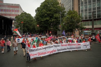 Pentsionisten mobilizazioa Bilbon.