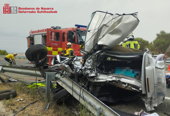 Estado en el que quedó el vehículo debido al impacto.
