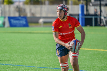 Nerea García, durante un partido internacional.