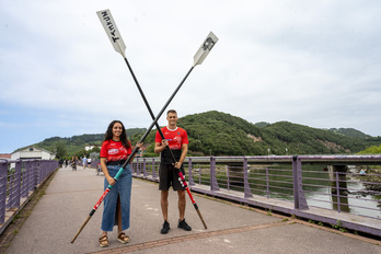 Helena Merino eta Sergio Calavia, Zumaiako arraunlariak.