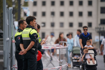 Policías municipales, en esta Aste Nagusia de Bilbo.