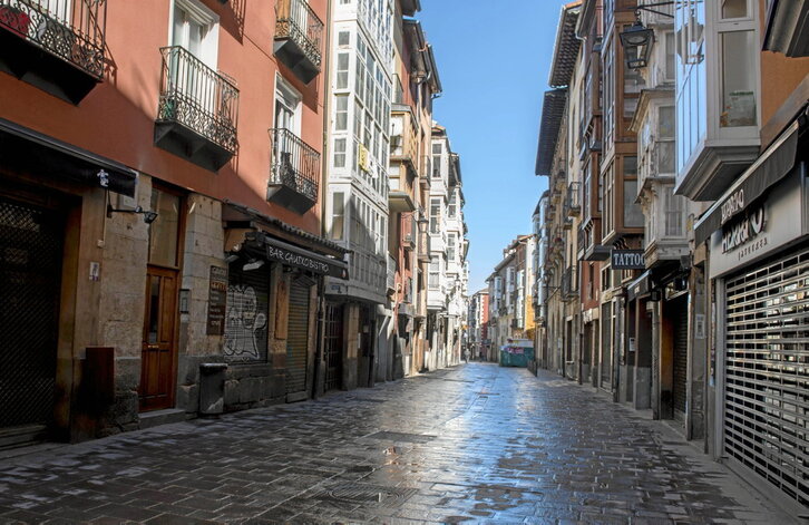 Imagen de la calle Cuchilleria de Gasteiz.