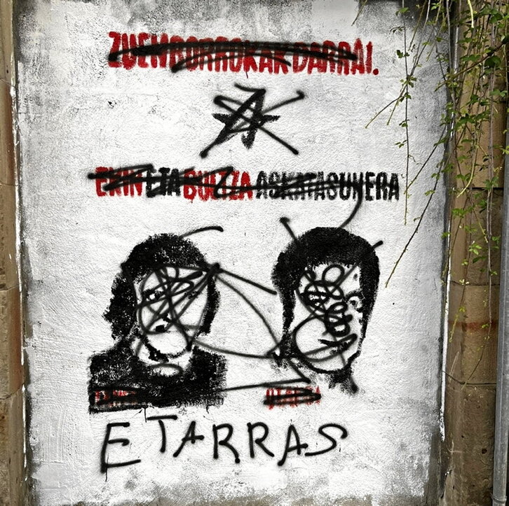 Durangon Txiki eta Otaegiren omenez egindako murala.