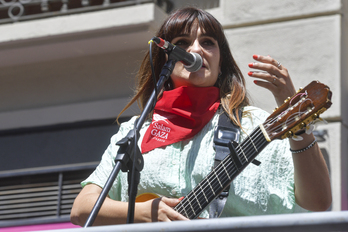 Actuación de Rozalén durante los pasados sanfermines.