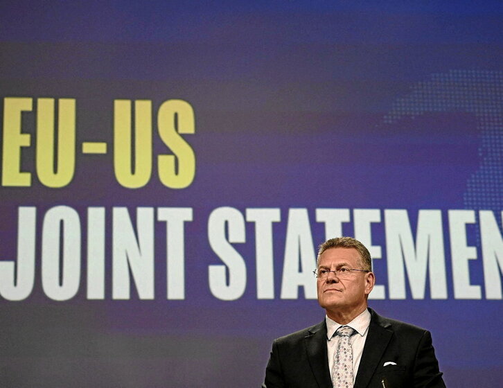 Comparecencia del comisario de la UE Maros Sefcovic.