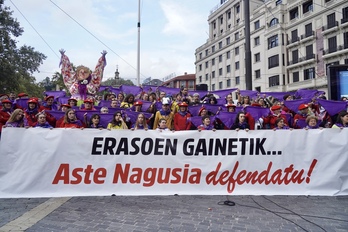 Ostegunean Konpartsek Bilbon egindako agerraldia.