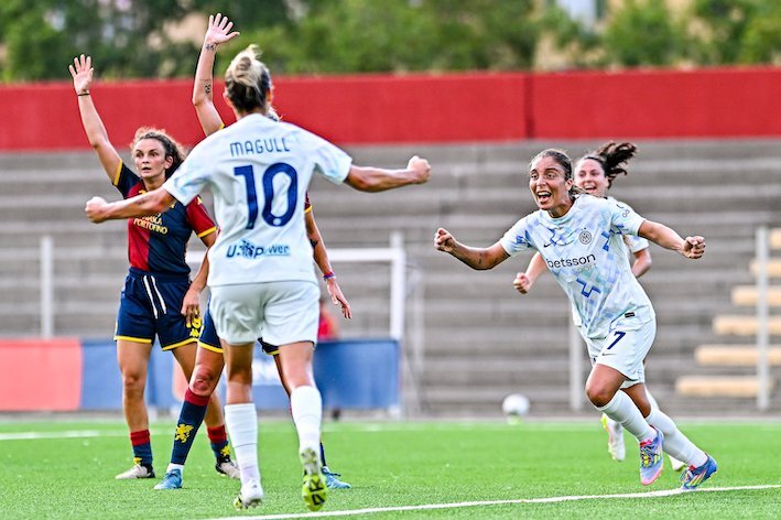 El Inter se impuso al Genoa en la primera jornada de la nueva Copa de la Liga, con la que comienza la competición en Italia. (Inter Women)