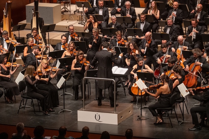 La Orquesta Nacional de España interpreta en el Kursaal ‘El anillo sin palabras’.
