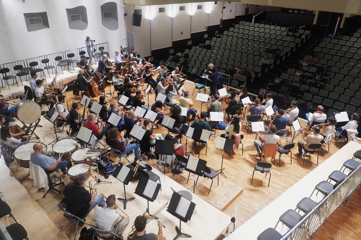 Ensayo de Le Concert des Nations, La Capella Nacional de Catalunya y Jordi Savall.