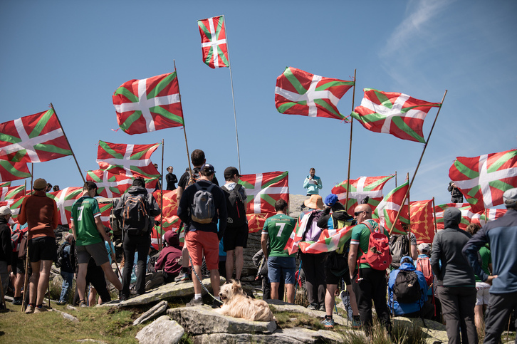 Gure Eskuk Larrun mendian egindako ekitaldia joan den maiatzean.