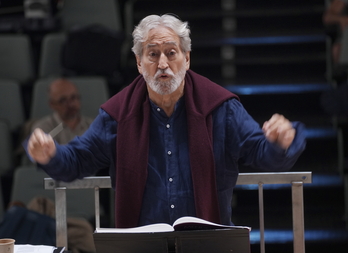 Jordi Savall, durante el ensayo.