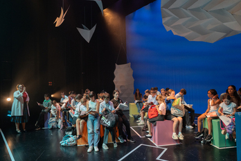 Imagen del ensayo de ‘Nizugu’, producción de Easo Abesbatza y la Quincena Musical de Donostia.