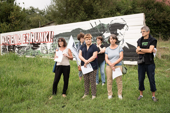 Comparecencia celebrada este martes en los terrenos de Marienia.