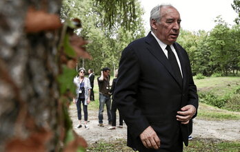Bayrou participó ayer en el acto organziado en el sur de París por el sindicato CFDT.
