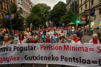 Bilboko Aste Nagusian pentsiodunak egindako mobilizazioan.