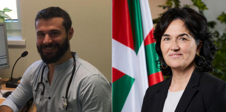 Berganzo y Martínez de Albéniz, nuevo y anterior directora de Atención Sanitaria de Osakidetza.