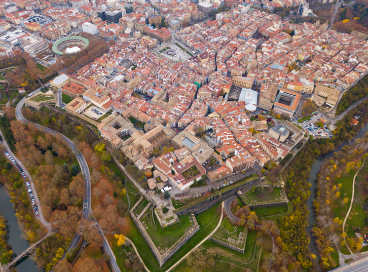 Vista aérea de Alde Zaharra, donde la implantará la ZBE.