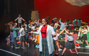 Imagen de uno de los ensayos de la ópera en Sarobe, Urnieta.